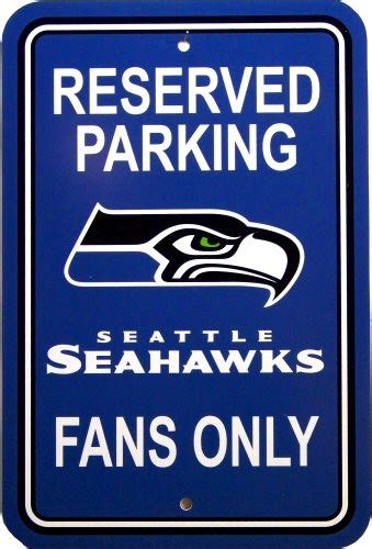 SEATTLE SEAHAWKS FOOTBALL FAN PARKING SIGN - Old Time Signs