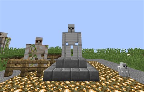 iron golem statue and smol golem i built using chisel and bits mod ...