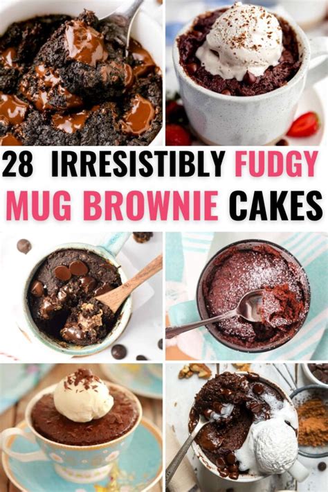 28 Fudgy Mug Brownie Cakes | Cake Mix Recipes