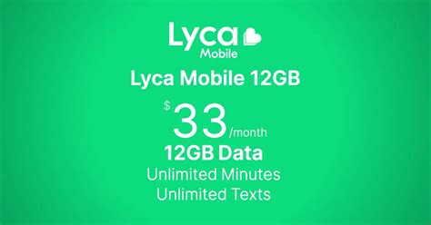 Lyca Mobile 12GB Plan: Price & Features