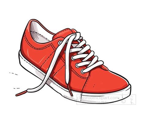 Fashion Clothing Clipart-red sneaker shoe clip art