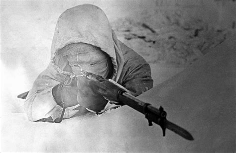 Simo Hayha, The White Death in his winter camouflage, 1940