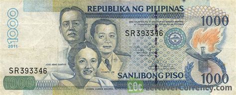 1000 Philippine Peso (Santos Escoda Lim) - exchange yours today