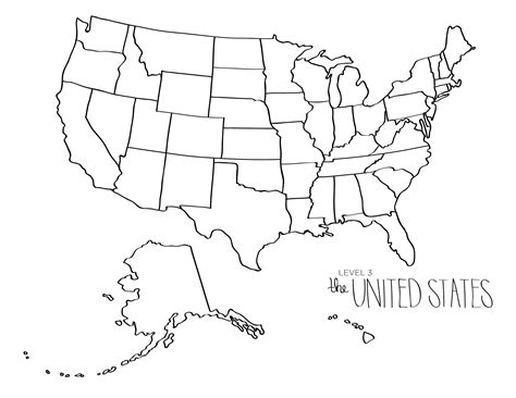 Us Map Blank Printable - Free Printable Map Of The United States - Free ...