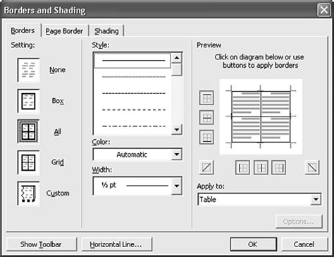 Microsoft word keyboard shortcuts borders and shading - theatergross