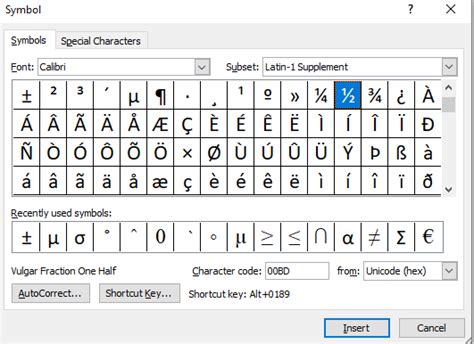 ½ Half Symbol Text (Meaning, Type on Keyboard, Copy & Paste) - Symbol Hippo