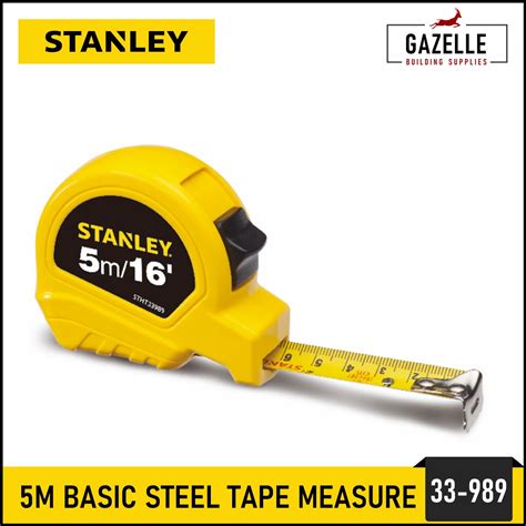 Stanley Basic Series Steel Tape Measure Yellow Blade 3m / 5m / 8m - 30-204 / 33-989 / 33-994 ...