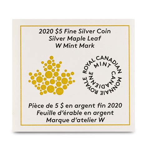 2020-W Canadian Maple Leaf 1 oz Silver Coin with Box & CoA - Provident ...