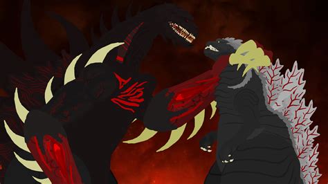 Hakaishin Godzilla Chokes Godzilla Ultima by VenomNightmare1 on DeviantArt