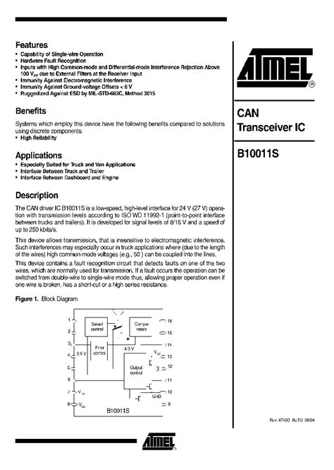 B10011_125761.PDF Datasheet Download --- IC-ON-LINE