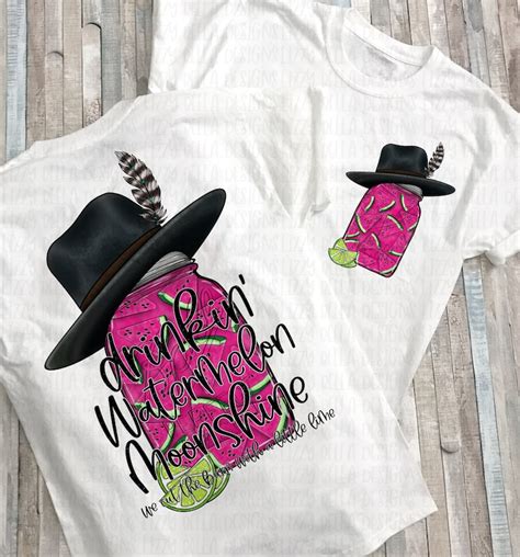 Drinkin' Watermelon Moonshine Png Country Music Design - Etsy