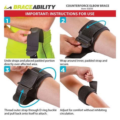 Tendonitis Counterforce Brace | Tennis & Golfers Elbow Support Strap