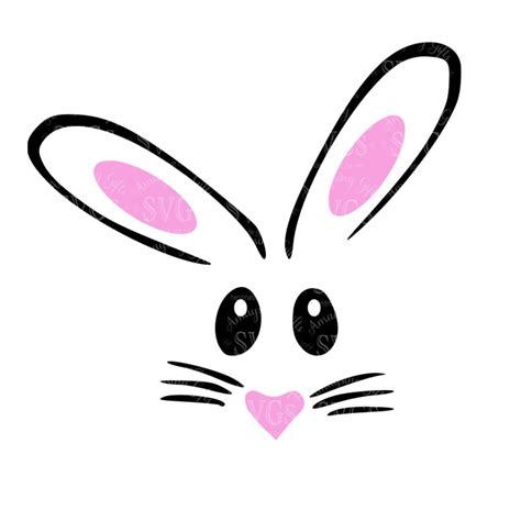 Bunny Face Svg / Cool bunny face Svg Easter bunny svg Boy Easter Svg ...