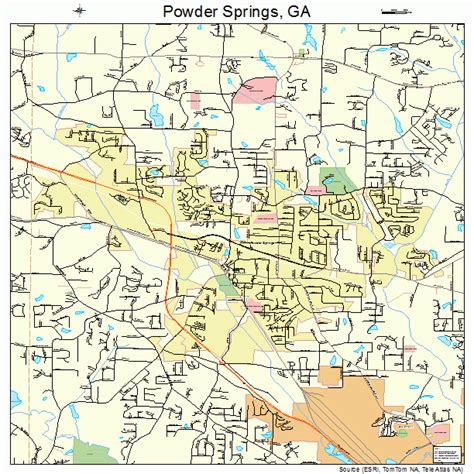 Powder Springs Georgia Street Map 1362524