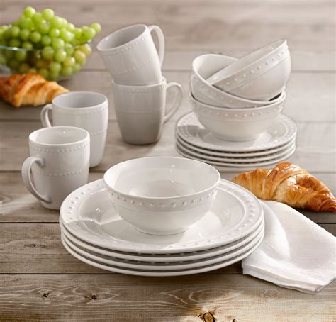 Elle Decor Porcelain China Dinnerware - Set of 16 & Reviews | Wayfair