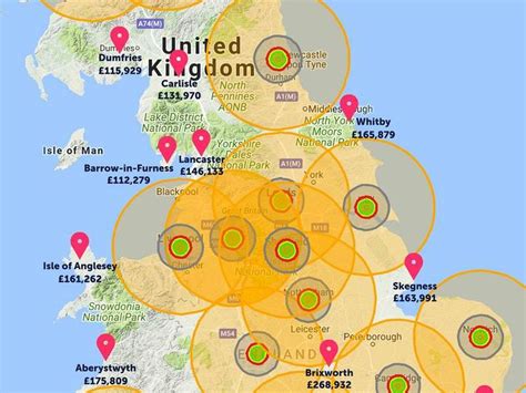 An estate agent has drawn up a map showing the best places to avoid ...