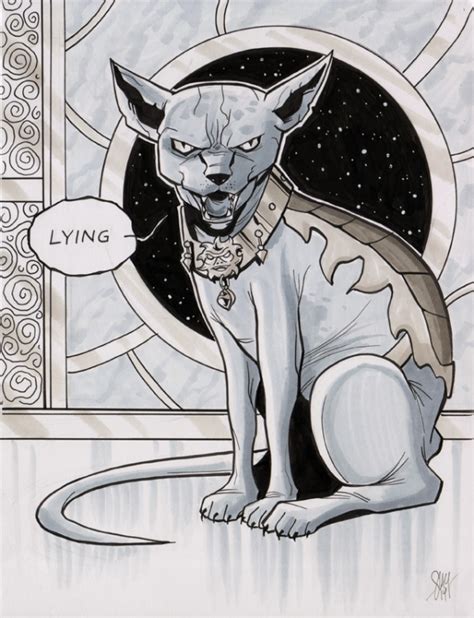 Lying Cat from Saga, in Cal Slayton's Artwork Comic Art Gallery Room