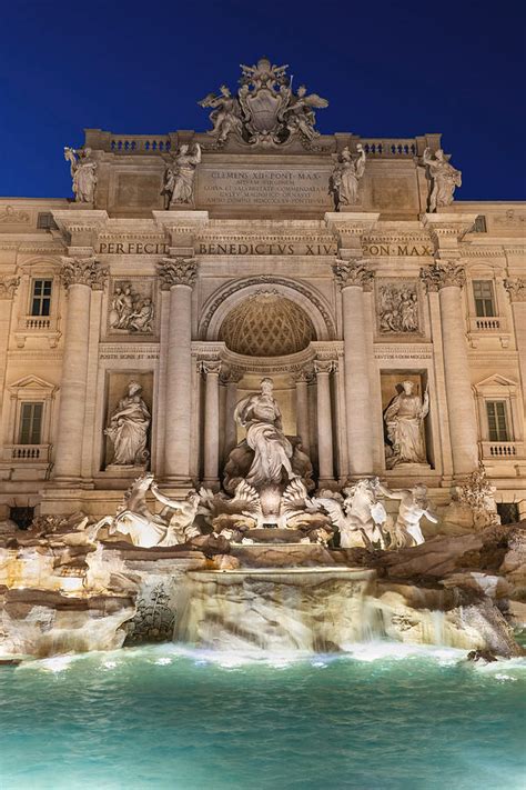 Trevi Photograph - Trevi Fountain At Night In Rome by Artur Bogacki ...