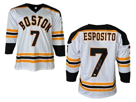 Phil Esposito Signed Boston White Hockey Jersey (JSA) — Golden Autographs