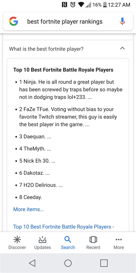 I Google searched "best fortnite player rankings", this is what I found. I can't believe Ceeday ...