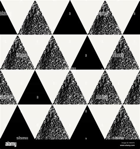 Seamless repeating pattern with triangle shapes in black on cream Stock Vector Art ...