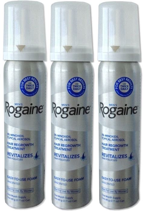 Rogaine Hair Loss Treatment Foam Men 3 Months Supply - Price in India, Buy Rogaine Hair Loss ...