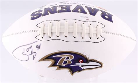 Tony Siragusa Signed Ravens Logo Football (JSA COA)