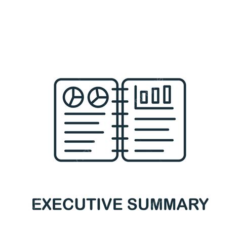 Simple Monochrome Executive Summary Icon For Infographics Templates And Web Design Vector ...