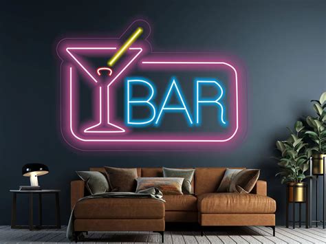 Cocktail Bar Neon Signbeer Neon Signspub Signsneon Bar - Etsy