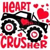 Heart Crusher SVG • Valentines Day Heartbreaker Truck T-shirt Design SVG