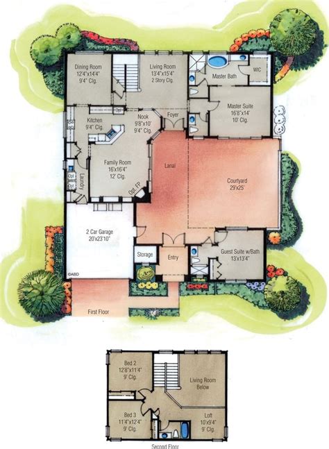 Mexican House Plans With Courtyard Arts Plus Pictures Floor Plan ...