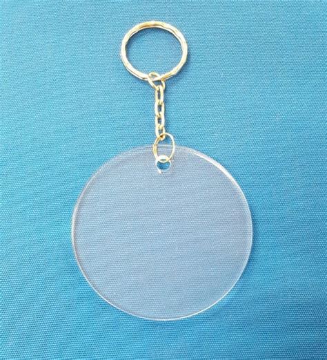 50 Clear Acrylic Keychain Blanks 2.5 CIRCLE x 1/8