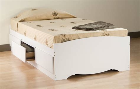 Prepac White Platform Storage Bed WBX-Bed at Homelement.com