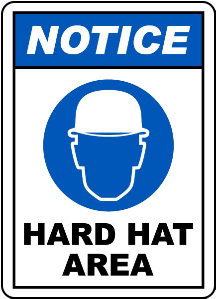 Notice Hard Hat Area Sign - Claim Your 10% Discount