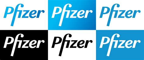 Pfizer Vector Logo - Latest Blue and Black Color Silhouette Set - American pharmaceutical ...