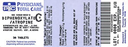 Diphenoxylate Hydrochloride And Atropine Sulfate Information, Side Effects, Warnings and Recalls