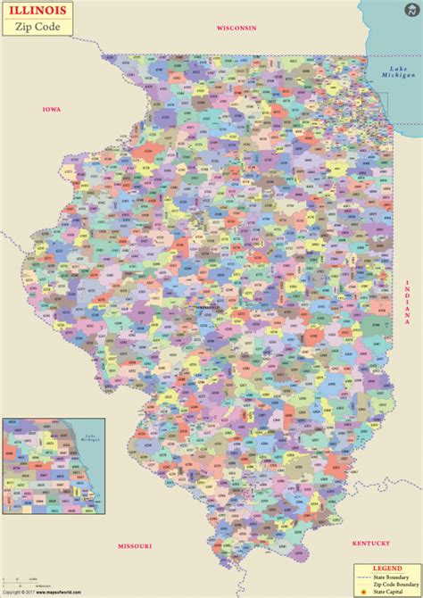 Illinois Zip Code Map, Illinois Postal Code In Chicago Zip Code Map Printable - Printable Maps