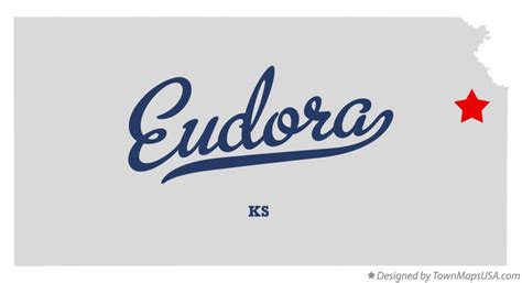 Map of Eudora, KS, Kansas