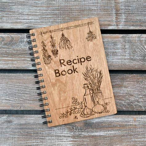 Recipe Book With Dividers Personalized Wooden Recipe Book - Etsy