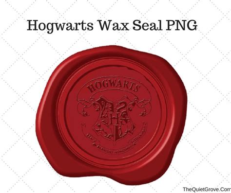 the hogwarts wax seal png stamp is red and has an image of hogwart's crest on it