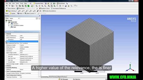 ANSYS MESHING - Fine Mesh - Basic Tutorial 1 | Ansys, Tutorial, Mesh