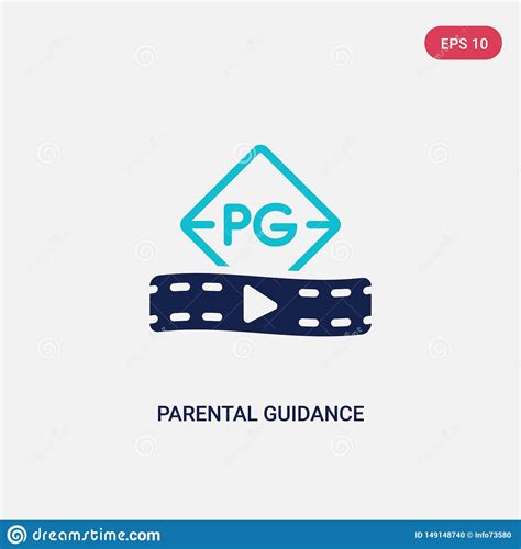 Two Color Parental Guidance Vector Icon from Cinema Concept. Isolated ...