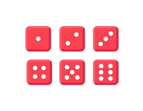 Premium Vector | Vector casino dice of authentic icons vector rolling red dice set isolated on ...