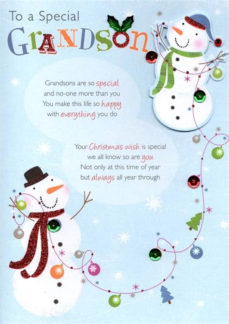 Printable Grandson Christmas Cards