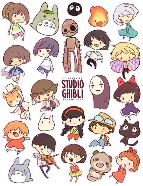 Studio Ghibli Characters Chibi