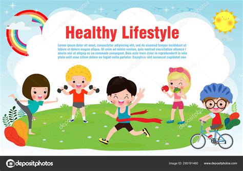 Kids Exercise Cartoon Images