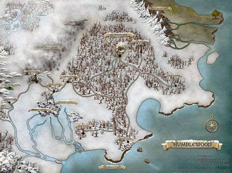 It's winter in Humblewood. Map made with Inkarnate Pro + Photoshop ...