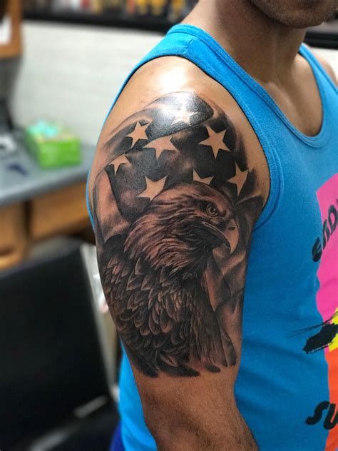 Eagle Tattoo American Flag - Printable Kids Entertainment