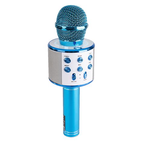 Max KM01 Kids Karaoke Microphone Blue - Bluetooth & MP3