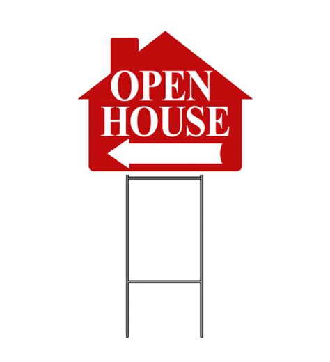 OPEN HOUSE SIGN W-FRAME RED